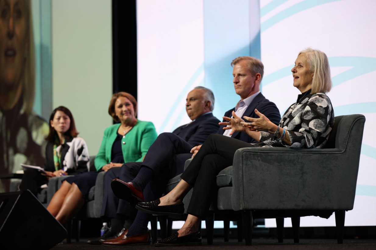 Panelists speaking at World Medical Innovation Forum