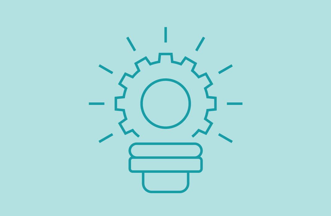 Line drawing of a lightbulb
