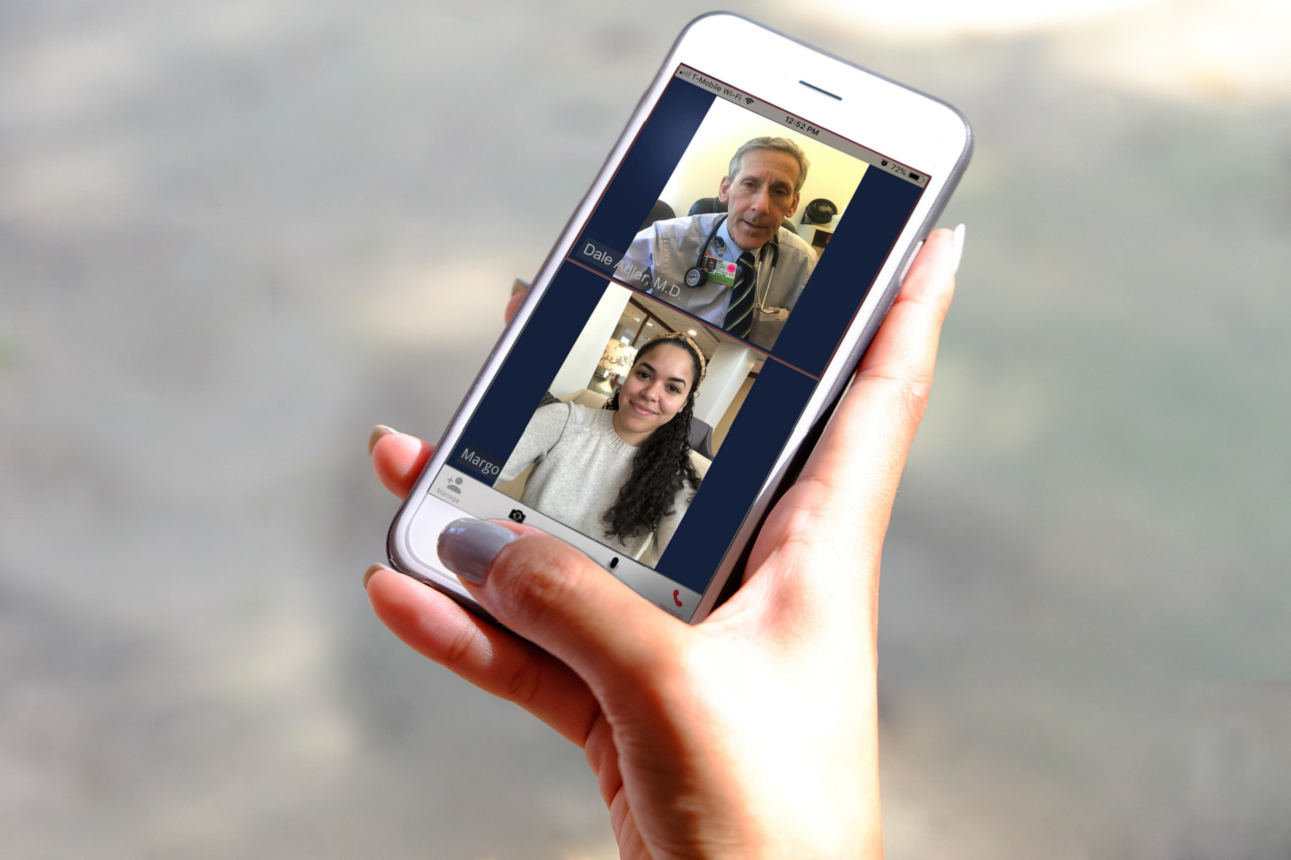 Virtual visit on phone